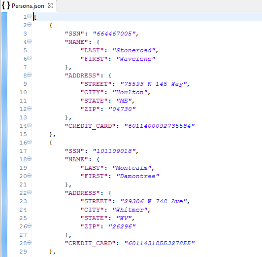 Adding Location Definitions to Metadata, JSON file