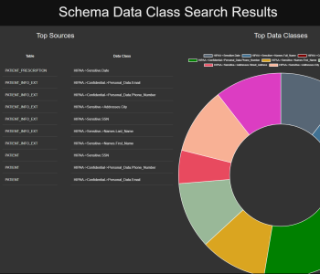 FieldShield PII Discovery - Schema Data Class Search Results chart